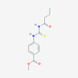 molecular formula C13H16N2O3S B399072 Methyl 4-{[(butyrylamino)carbothioyl]amino}benzoate 