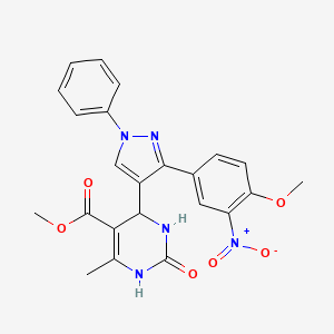 methyl 4-[3-(4-methoxy-3-nitrophenyl)-1-phenyl-1H-pyrazol-4-yl]-6-methyl-2-oxo-1,2,3,4-tetrahydro-5-pyrimidinecarboxylate