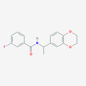 N-[1-(2,3-dihydro-1,4-benzodioxin-6-yl)ethyl]-3-fluorobenzamide