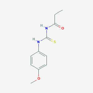 molecular formula C11H14N2O2S B399074 N-[(4-methoxyphenyl)carbamothioyl]propanamide 