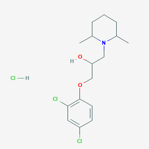 molecular formula C16H24Cl3NO2 B3990747 1-(2,4-Dichlorophenoxy)-3-(2,6-dimethylpiperidin-1-yl)propan-2-ol;hydrochloride 