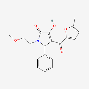 (4E)-4-[hydroxy(5-methylfuran-2-yl)methylidene]-1-(2-methoxyethyl)-5-phenylpyrrolidine-2,3-dione