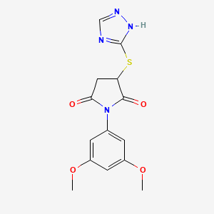 1-(3,5-dimethoxyphenyl)-3-(4H-1,2,4-triazol-3-ylsulfanyl)pyrrolidine-2,5-dione