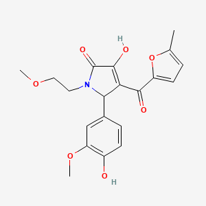 3-hydroxy-5-(4-hydroxy-3-methoxyphenyl)-1-(2-methoxyethyl)-4-[(5-methylfuran-2-yl)carbonyl]-1,5-dihydro-2H-pyrrol-2-one