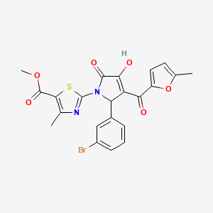 methyl 2-[2-(3-bromophenyl)-4-hydroxy-3-(5-methylfuran-2-carbonyl)-5-oxo-2H-pyrrol-1-yl]-4-methyl-1,3-thiazole-5-carboxylate