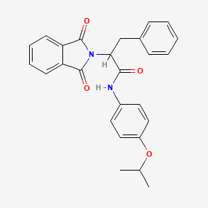 molecular formula C26H24N2O4 B3990819 2-(1,3-dioxo-1,3-dihydro-2H-isoindol-2-yl)-N-(4-isopropoxyphenyl)-3-phenylpropanamide 