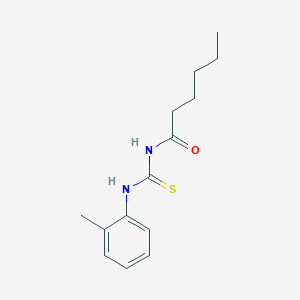 molecular formula C14H20N2OS B399082 N-[(2-methylphenyl)carbamothioyl]hexanamide 