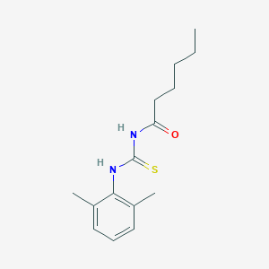 molecular formula C15H22N2OS B399083 N-[(2,6-dimethylphenyl)carbamothioyl]hexanamide 