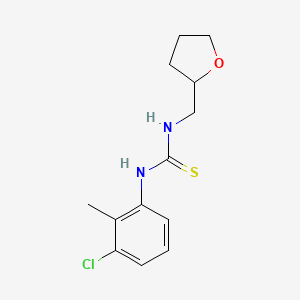 molecular formula C13H17ClN2OS B3990847 1-(3-Chloro-2-methylphenyl)-3-(tetrahydrofuran-2-ylmethyl)thiourea 