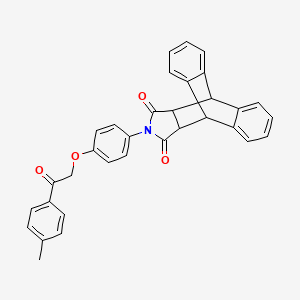 17-{4-[2-(4-Methylphenyl)-2-oxoethoxy]phenyl}-17-azapentacyclo[6.6.5.0~2,7~.0~9,14~.0~15,19~]nonadeca-2,4,6,9,11,13-hexaene-16,18-dione (non-preferred name)