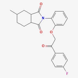 2-{2-[2-(4-fluorophenyl)-2-oxoethoxy]phenyl}-5-methylhexahydro-1H-isoindole-1,3(2H)-dione