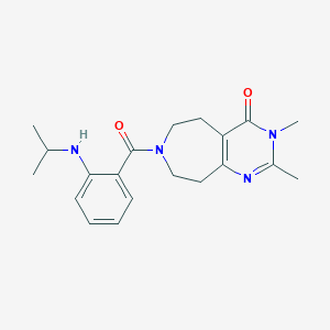 7-[2-(isopropylamino)benzoyl]-2,3-dimethyl-3,5,6,7,8,9-hexahydro-4H-pyrimido[4,5-d]azepin-4-one