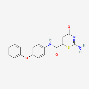 molecular formula C17H15N3O3S B3990897 2-amino-4-oxo-N-(4-phenoxyphenyl)-5,6-dihydro-4H-1,3-thiazine-6-carboxamide 