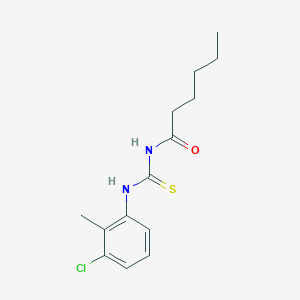 N-(3-chloro-2-methylphenyl)-N'-hexanoylthiourea
