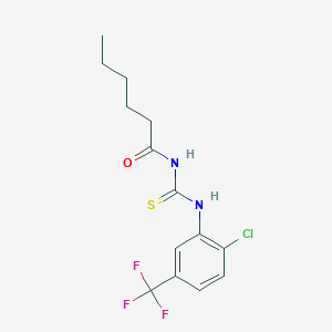 N-{[2-chloro-5-(trifluoromethyl)phenyl]carbamothioyl}hexanamide