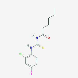 molecular formula C13H16ClIN2OS B399095 N-[(2-chloro-4-iodophenyl)carbamothioyl]hexanamide 