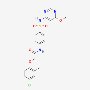 molecular formula C20H19ClN4O5S B3990951 2-(4-chloro-2-methylphenoxy)-N-[4-[(6-methoxypyrimidin-4-yl)sulfamoyl]phenyl]acetamide 