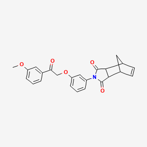 2-{3-[2-(3-methoxyphenyl)-2-oxoethoxy]phenyl}-3a,4,7,7a-tetrahydro-1H-4,7-methanoisoindole-1,3(2H)-dione