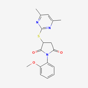 3-[(4,6-Dimethylpyrimidin-2-yl)sulfanyl]-1-(2-methoxyphenyl)pyrrolidine-2,5-dione