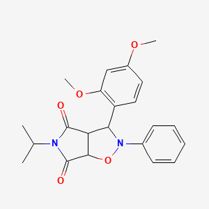 3-(2,4-DIMETHOXYPHENYL)-2-PHENYL-5-(PROPAN-2-YL)-HEXAHYDRO-2H-PYRROLO[3,4-D][1,2]OXAZOLE-4,6-DIONE