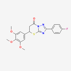 2-(4-fluorophenyl)-5-(3,4,5-trimethoxyphenyl)-5,6-dihydro-7H-[1,2,4]triazolo[5,1-b][1,3]thiazin-7-one