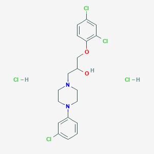 molecular formula C19H23Cl5N2O2 B3991010 1-[4-(3-Chlorophenyl)piperazin-1-yl]-3-(2,4-dichlorophenoxy)propan-2-ol;dihydrochloride 