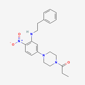 1-(4-{4-Nitro-3-[(2-phenylethyl)amino]phenyl}piperazin-1-yl)propan-1-one