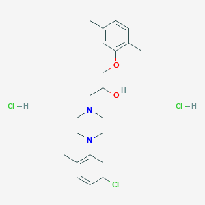 1-[4-(5-Chloro-2-methylphenyl)piperazin-1-yl]-3-(2,5-dimethylphenoxy)propan-2-ol;dihydrochloride