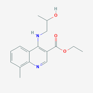 Ethyl 4-[(2-hydroxypropyl)amino]-8-methylquinoline-3-carboxylate