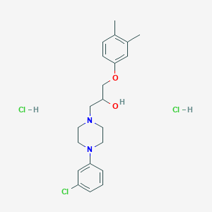 1-[4-(3-chlorophenyl)piperazin-1-yl]-3-(3,4-dimethylphenoxy)propan-2-ol;dihydrochloride