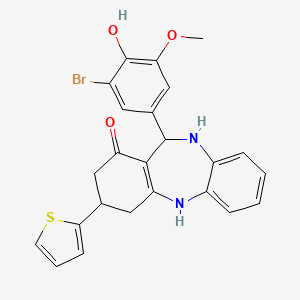 11-(3-bromo-4-hydroxy-5-methoxyphenyl)-3-(2-thienyl)-2,3,4,5,10,11-hexahydro-1H-dibenzo[b,e][1,4]diazepin-1-one