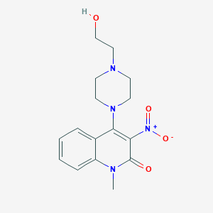 4-[4-(2-hydroxyethyl)piperazin-1-yl]-1-methyl-3-nitroquinolin-2(1H)-one