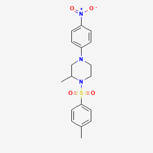 2-methyl-1-[(4-methylphenyl)sulfonyl]-4-(4-nitrophenyl)piperazine