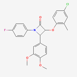 3-(4-Chloro-2-methylphenoxy)-4-(3,4-dimethoxyphenyl)-1-(4-fluorophenyl)azetidin-2-one