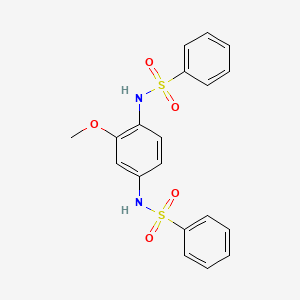 N-[4-(benzenesulfonamido)-3-methoxyphenyl]benzenesulfonamide