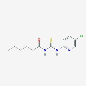 molecular formula C12H16ClN3OS B399111 N-[(5-chloropyridin-2-yl)carbamothioyl]hexanamide 