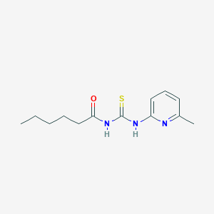 molecular formula C13H19N3OS B399113 N-[(6-methylpyridin-2-yl)carbamothioyl]hexanamide 