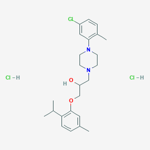 1-[4-(5-Chloro-2-methylphenyl)piperazin-1-yl]-3-(5-methyl-2-propan-2-ylphenoxy)propan-2-ol;dihydrochloride