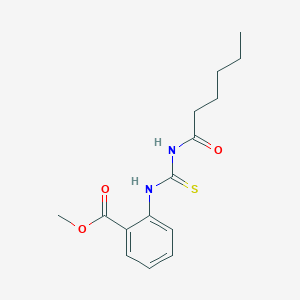 molecular formula C15H20N2O3S B399115 Methyl 2-{[(hexanoylamino)carbothioyl]amino}benzoate 