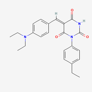 5-[4-(diethylamino)benzylidene]-1-(4-ethylphenyl)-2,4,6(1H,3H,5H)-pyrimidinetrione