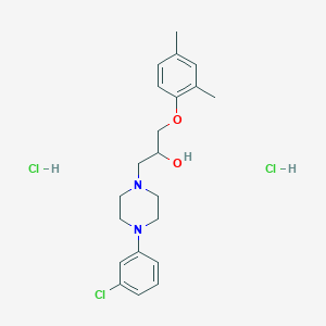 1-[4-(3-Chlorophenyl)piperazin-1-yl]-3-(2,4-dimethylphenoxy)propan-2-ol;dihydrochloride