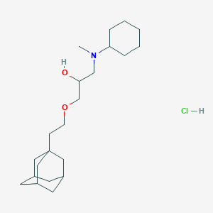 1-[2-(1-Adamantyl)ethoxy]-3-[cyclohexyl(methyl)amino]propan-2-ol;hydrochloride