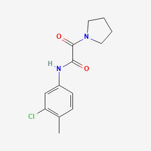 molecular formula C13H15ClN2O2 B3991206 N-(3-chloro-4-methylphenyl)-2-oxo-2-(pyrrolidin-1-yl)acetamide 