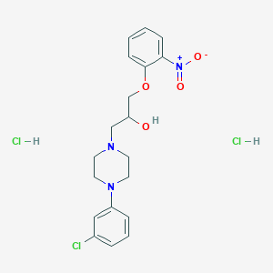 1-[4-(3-chlorophenyl)piperazin-1-yl]-3-(2-nitrophenoxy)propan-2-ol;dihydrochloride