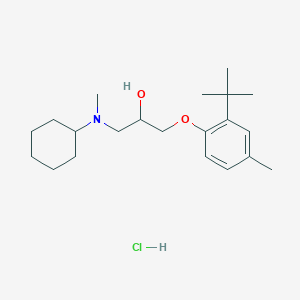 1-(2-Tert-butyl-4-methylphenoxy)-3-[cyclohexyl(methyl)amino]propan-2-ol;hydrochloride