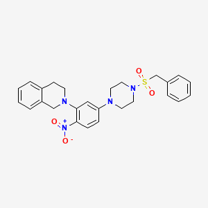 2-[2-NITRO-5-(4-PHENYLMETHANESULFONYLPIPERAZIN-1-YL)PHENYL]-1,2,3,4-TETRAHYDROISOQUINOLINE