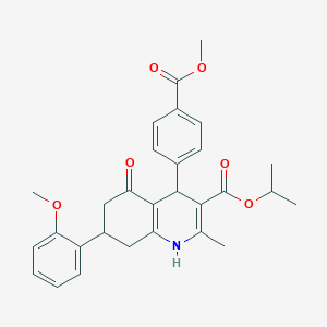 Propan-2-yl 4-[4-(methoxycarbonyl)phenyl]-7-(2-methoxyphenyl)-2-methyl-5-oxo-1,4,5,6,7,8-hexahydroquinoline-3-carboxylate