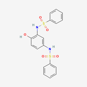 molecular formula C18H16N2O5S2 B3991255 N,N'-(4-hydroxy-1,3-phenylene)dibenzenesulfonamide 