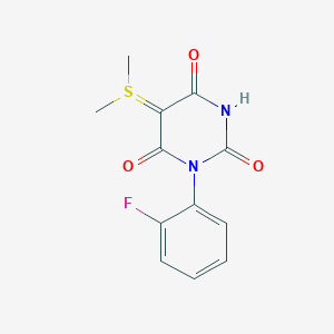 5-(dimethylsulfonio)-1-(2-fluorophenyl)-2,6-dioxo-1,2,3,6-tetrahydro-4-pyrimidinolate