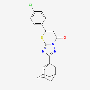 2-(1-adamantyl)-5-(4-chlorophenyl)-5,6-dihydro-7H-[1,2,4]triazolo[5,1-b][1,3]thiazin-7-one